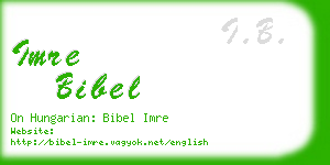 imre bibel business card